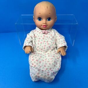 Lauer Toys Water Baby Doll Bath Toy 9 Inch 1991 Vtg Blue Eyes Blonde Mold Hair
